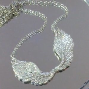 White Gold Wing Necklace